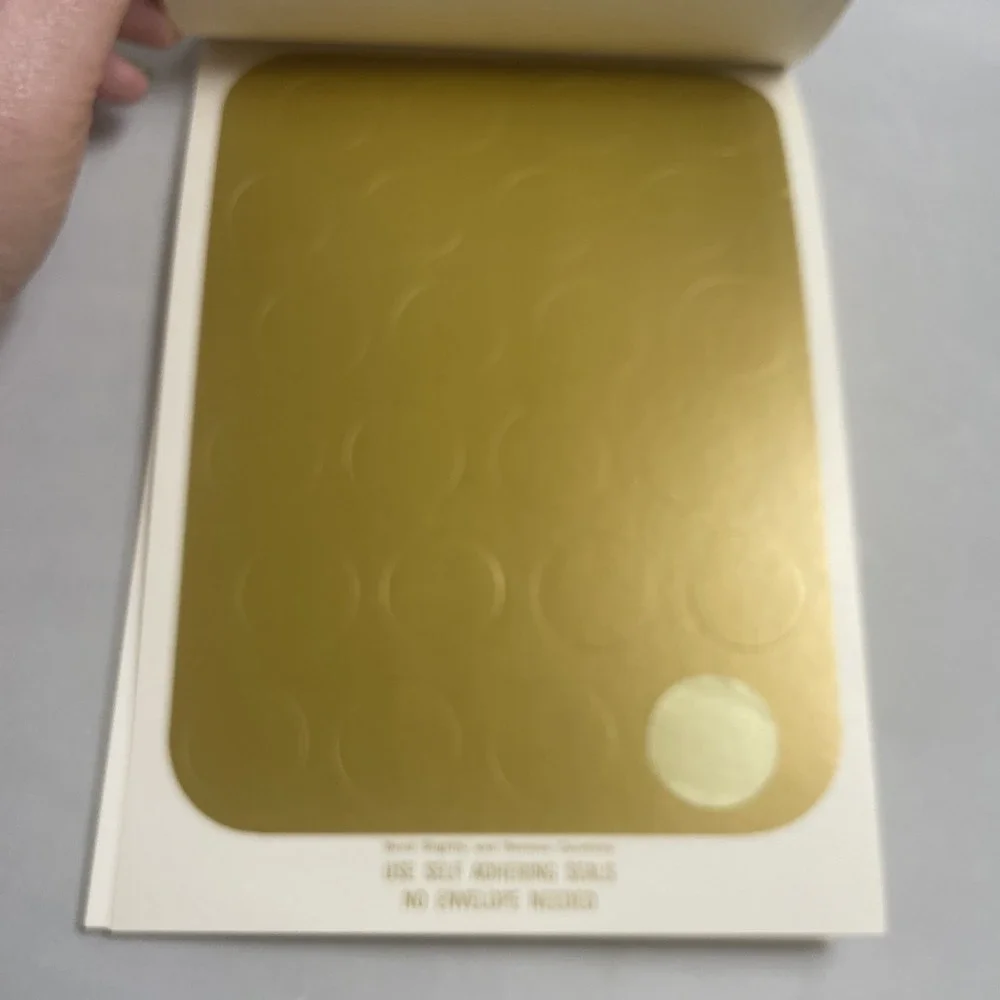PRATT & AUSTIN‎ Seal N Send Foldover Note Set 11 Notes 24 Gold Seals Pink Roses